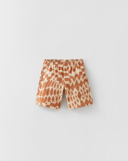 Long Printed Bermuda Shorts